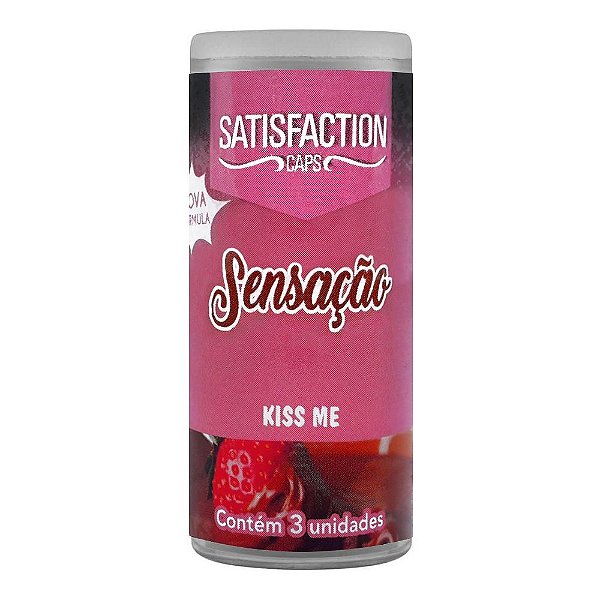 Bolinhas Beijáveis Kiss Me Satisfaction Caps - Sensação