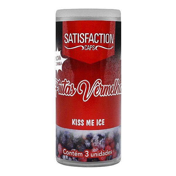 Bolinhas Beijáveis Kiss Me Ice Satisfaction Caps - Frutas Vermelhas