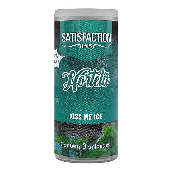 Bolinhas Beijáveis Kiss Me Ice Satisfaction Caps - Hortelã