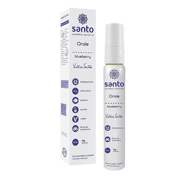 Orale Gel Lubrificante Aromático 30ml Linha Katia Santos Santo