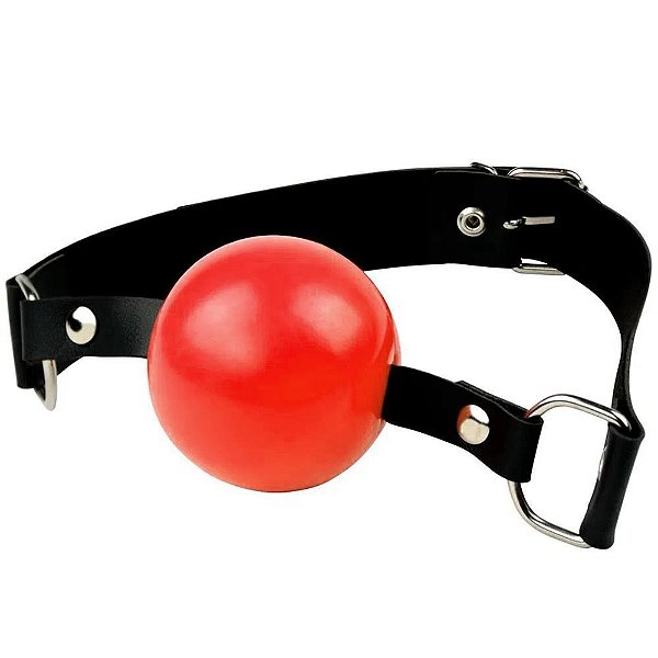 Mordaça Bola Com Alça Para Ajuste La Pimienta - Vermelho