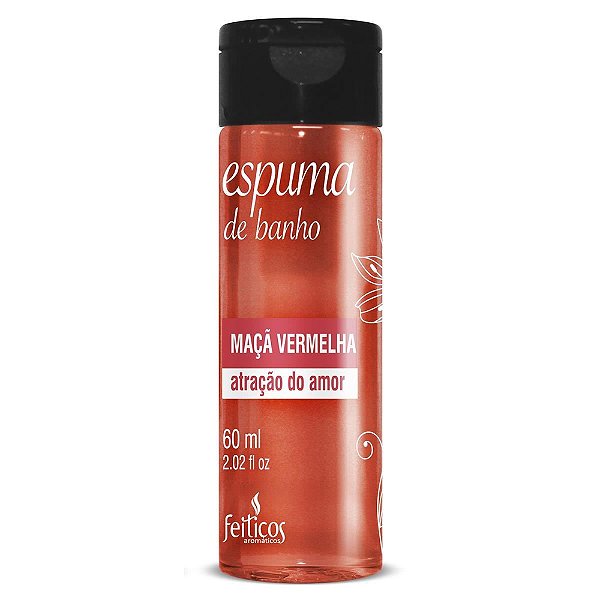 Espuma De Banho Aromática 60ml Feitiços - Maçã Vermelha