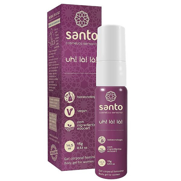 Uh Lá Lá Gel Excitante Feminino 15g Santo