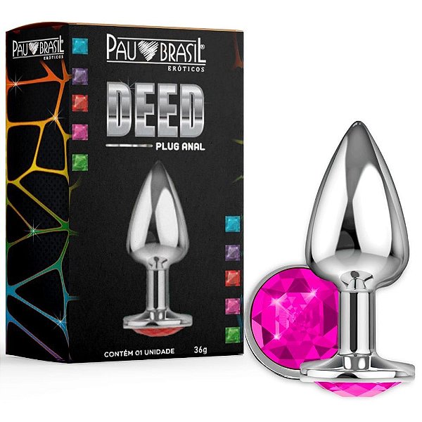 Plug Anal Deed Com Pedra | loja fetiches - Pink