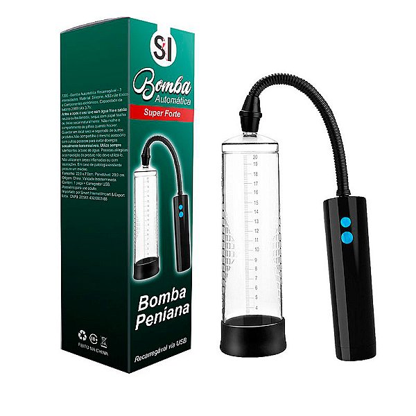Bomba Peniana Automática 5 Super Forte Recarregável Sexy Import