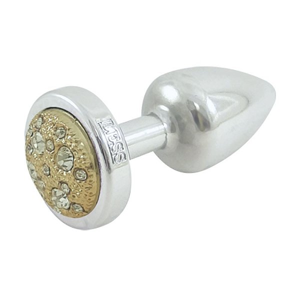 Plug Less P Cromado Com Pedra Cravejada Hard - Dourado