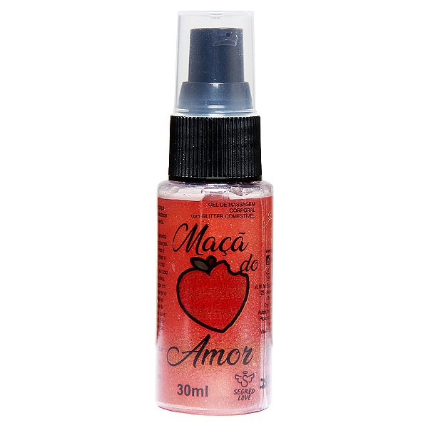 Maçã Do Amor Gel De Massagem Corporal Com Glitter 30ml Segred Love