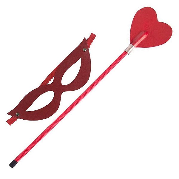 Kit Tiazinha Com Chibata Coração Dominatrixxx - Vermelho