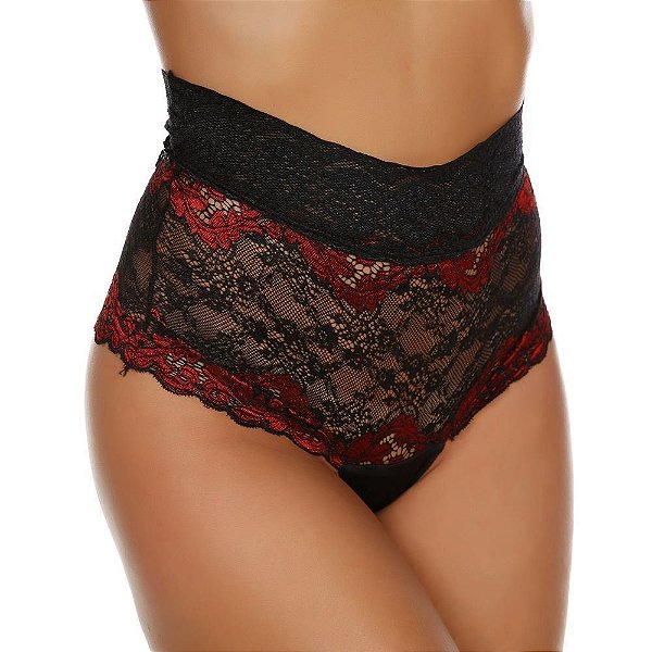 Tanga Blogueira Sexy Pimenta Sexy - Preto Com Vermelho
