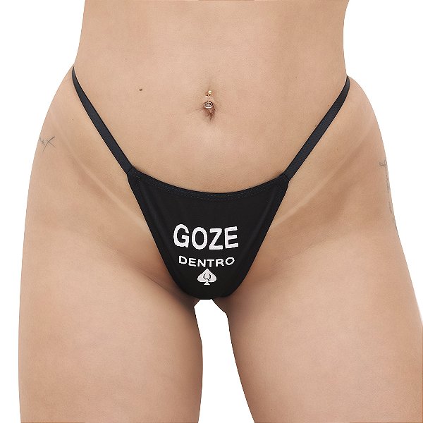 Calcinhas Personalizadas Com Frases Picantes Moda Apimentada - Goze Dentro