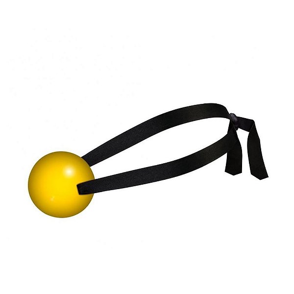 Mordaça Bola Cetim La Pimienta - Amarelo