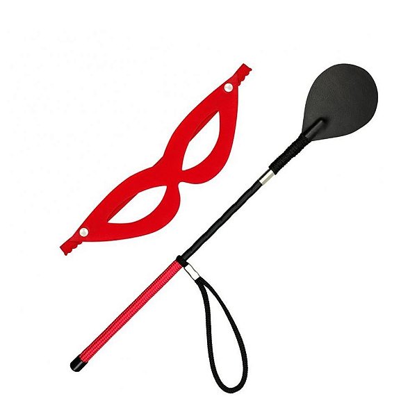 Kit 3 Chibata E Máscara Tiazinha La Pimienta - Vermelho