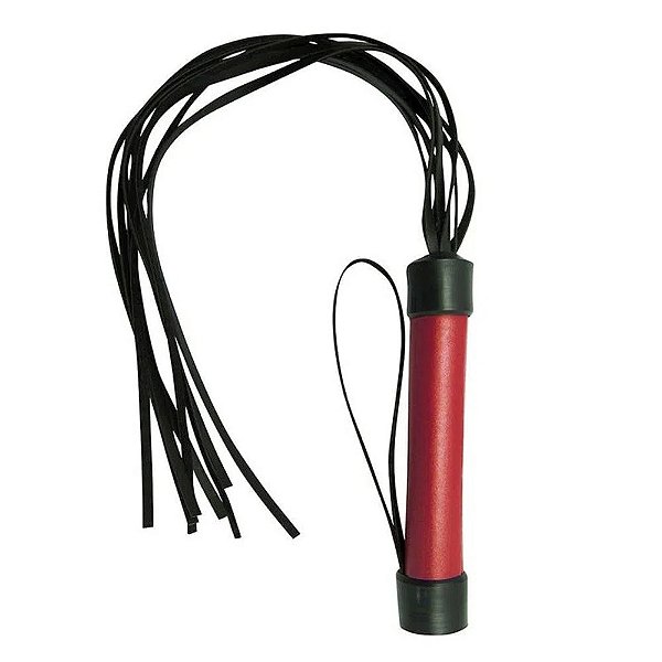 Chicote 8 Tiras 40cm Dominatrixxx - Vermelho