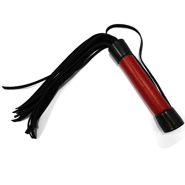Chicote Tiras 20cm Liso Dominatrixxx - Vermelho