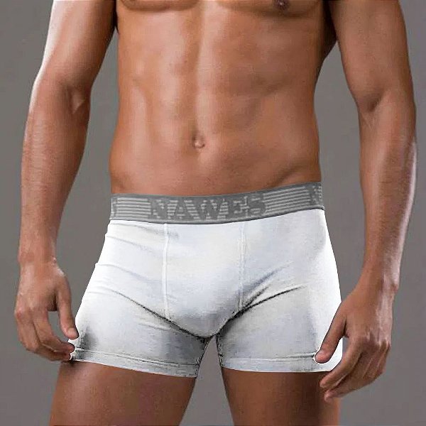 Cueca Boxer Adulto Em Cotton Nawes - Branco