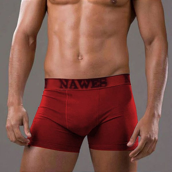 Cueca Boxer Adulto Em Cotton Nawes - Vermelho