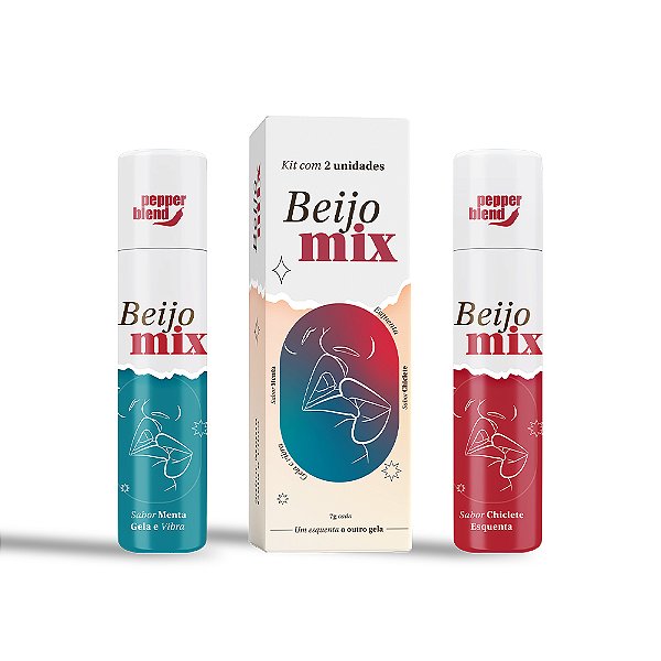 Beijo Mix Gela E Vibra Esquenta 14gr Pepper Blend
