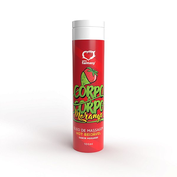 Corpo A Corpo óleo De Massagem Hot Beijável 100ml - Morango