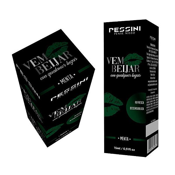 Vem Beijar Spray Aromatizante Bucal 15ml Pessini - Menta