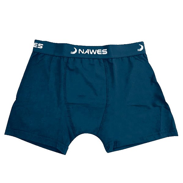 Cueca Boxer Adulto Em Microfibra Nawes - Azul Petróleo
