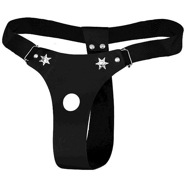 Cinto Para Prótese Couro Com Estrela Dominatrixxx