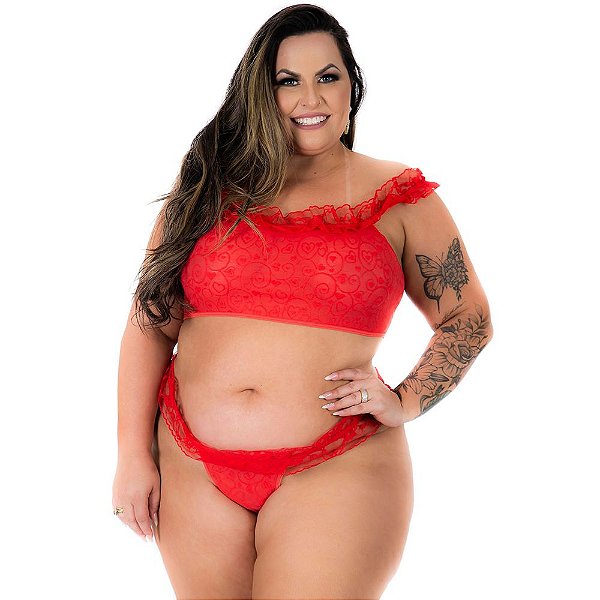 Conjunto Ciganinha Plus Pimenta Sexy - Vermelho