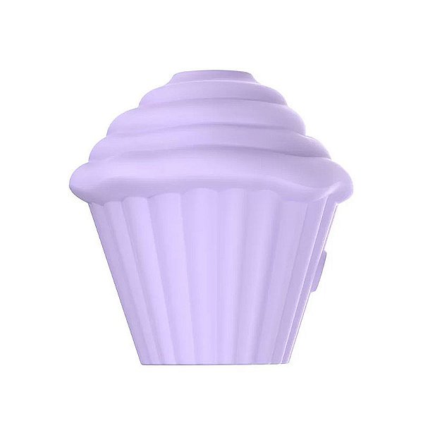 Vibrador De Clitóris Cupcake Com Pulsação Sexy Import - Roxo