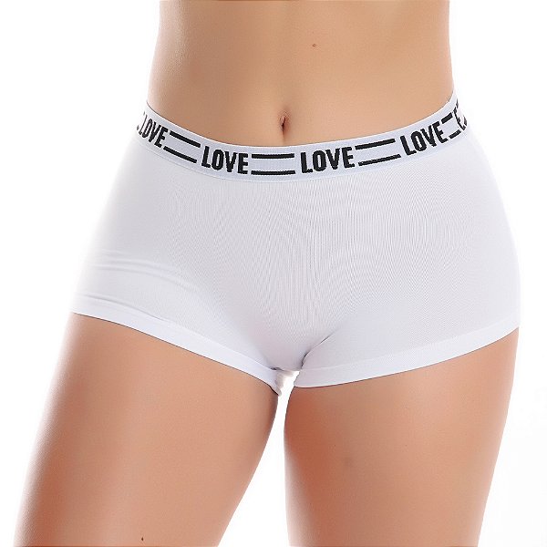Cueca Boxer Feminina Drika Patitex - Branco
