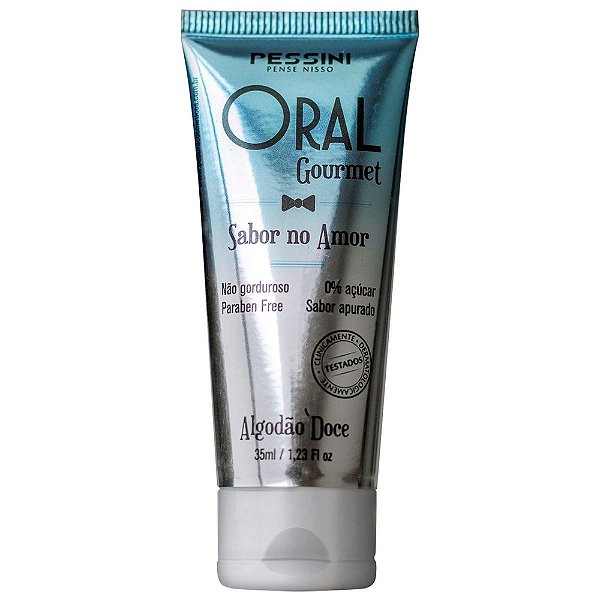 Oral Gourmet Gel Beijável Que Esquenta 35ml Pessini - Algodão Doce