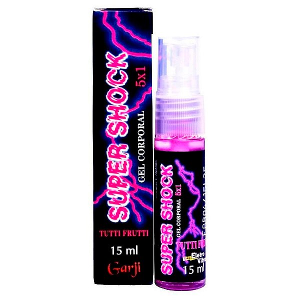 Super Shock Excitante Elétrico Spray Unissex 15ml Garji - Tutti Frutti