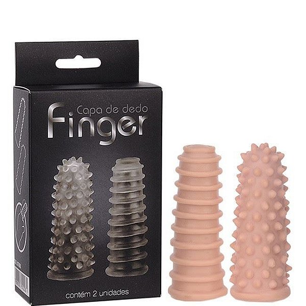 Kit Capa De Dedo Com Pontas Estimuladoras K Gel - Natural