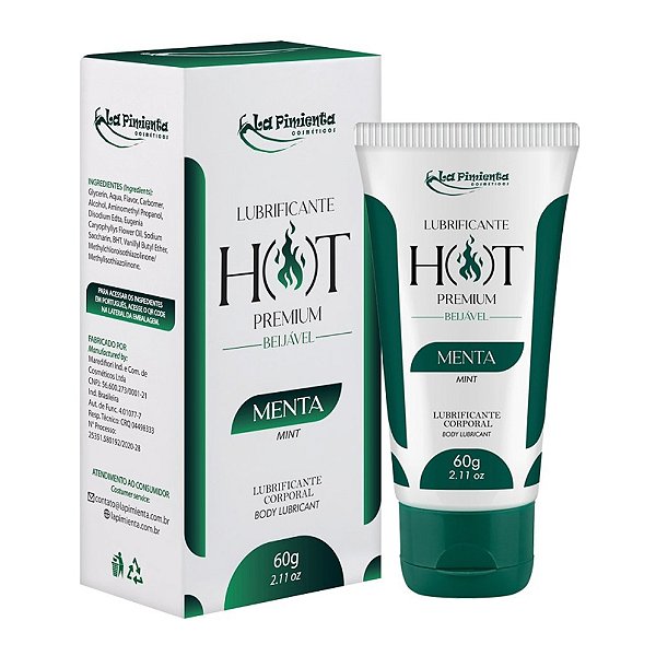 Lubrificante Hot Premium Beijável 60g La Pimienta - Menta