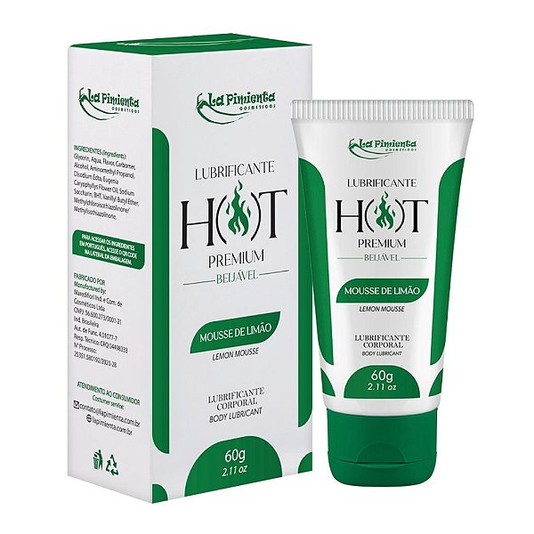 Lubrificante Hot Premium Beijável 60g La Pimienta - Mousse De Limão