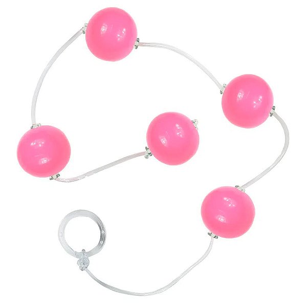 Bolinha Tailandesa G Em Acrílico Com Corda Em Silicone êxtase - Rosa