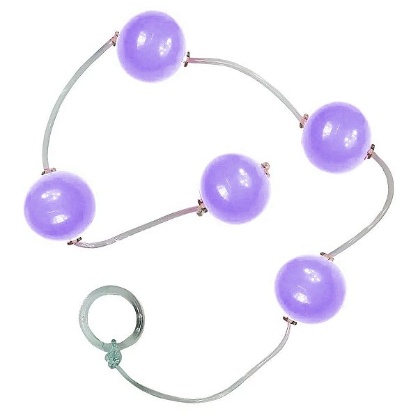 Bolinha Tailandesa G Em Acrílico Com Corda Em Silicone êxtase - Lilas