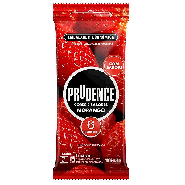 Preservativos Cores E Sabores Morango Com 6 Unidades Prudence