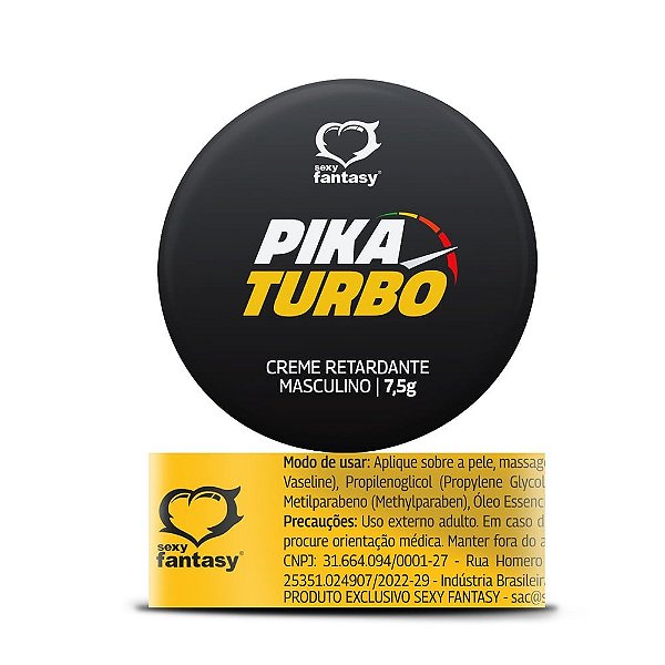 Pika Turbo Retardante Pomada 7,5g Sexy Fantasy