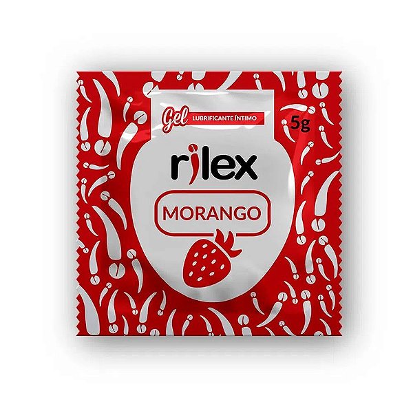 Gel Lubrificante Com Aroma De Morango Unitário Em Sachê 5g Rilex