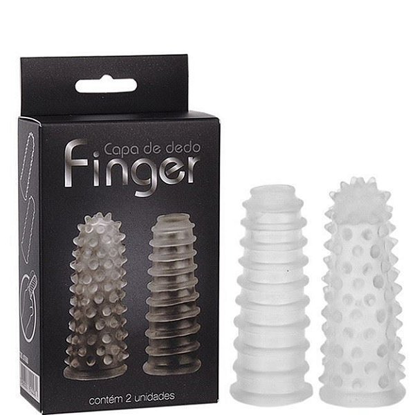 Kit Capa De Dedo Com Pontas Estimuladoras K Gel - Transparente