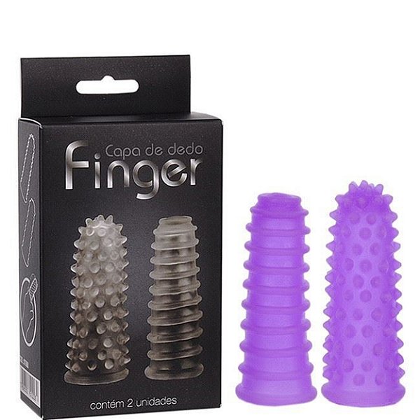 Kit Capa De Dedo Com Pontas Estimuladoras K Gel - Lilas