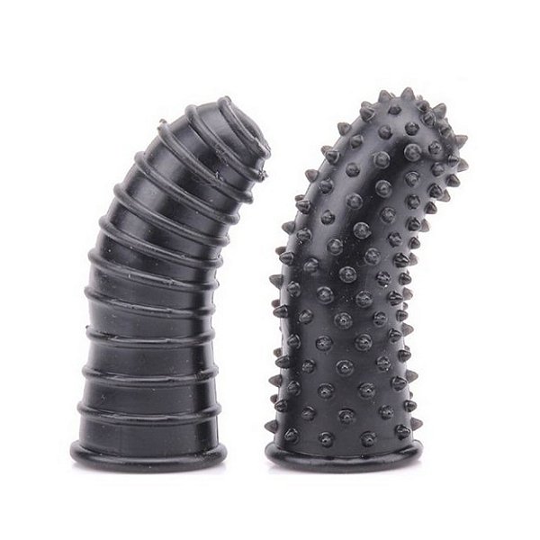Capa De Dedo G-spot Com Estimuladores K Gel - Preto