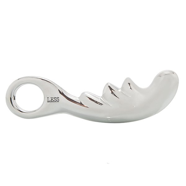 Massageador De Próstata Cromado Em Abs Linha Less Hard - Cromado