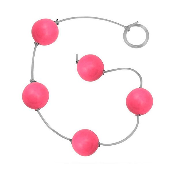 Bolinha Tailandesa Média Com Dado Linha Diversão êxtase - Rosa
