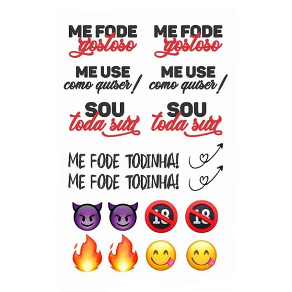 Sexy Tattoo Cartela De Tatuagem Temporária Me Fode Sedux
