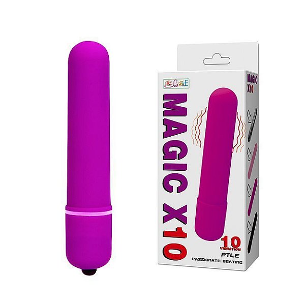 Power Bullet Toque Aveludado Com 10 Vibrações Lf Import - Roxo