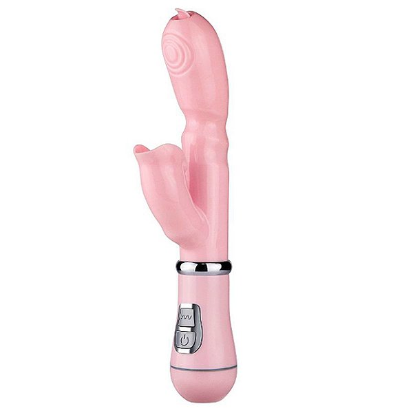 Vibrador Ponto G E Clitóris Com Língua Na Ponto Sexy Import - Rosa