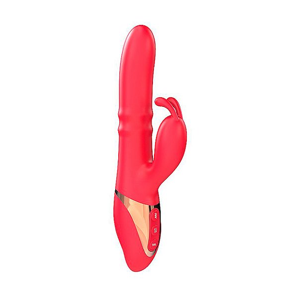 Vibrador Ponto G E Clitóris Vai E Vem 3 Modos De Vibração Sexy Import - Vermelho
