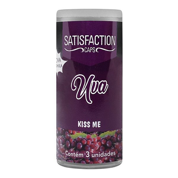 Bolinhas Beijáveis Kiss Me Satisfaction Caps - Uva