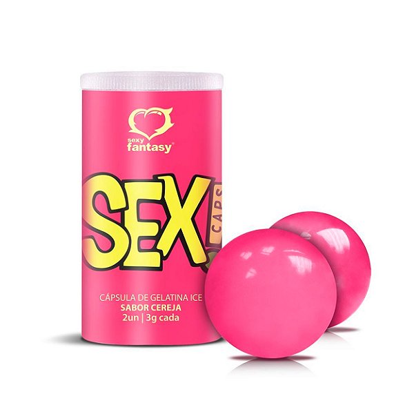 Sex Caps! Bolinha Beijáveis Ice 2 Unidades Sexy Fantasy - Cereja
