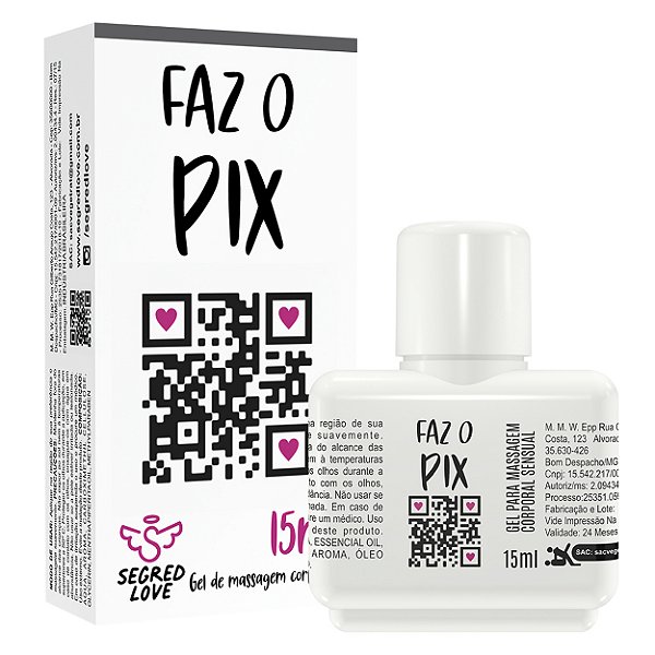 Faz O Pix Kit Com Tatuagem Temporária E Gel Ice Beijável 15ml Segred Love - Menta